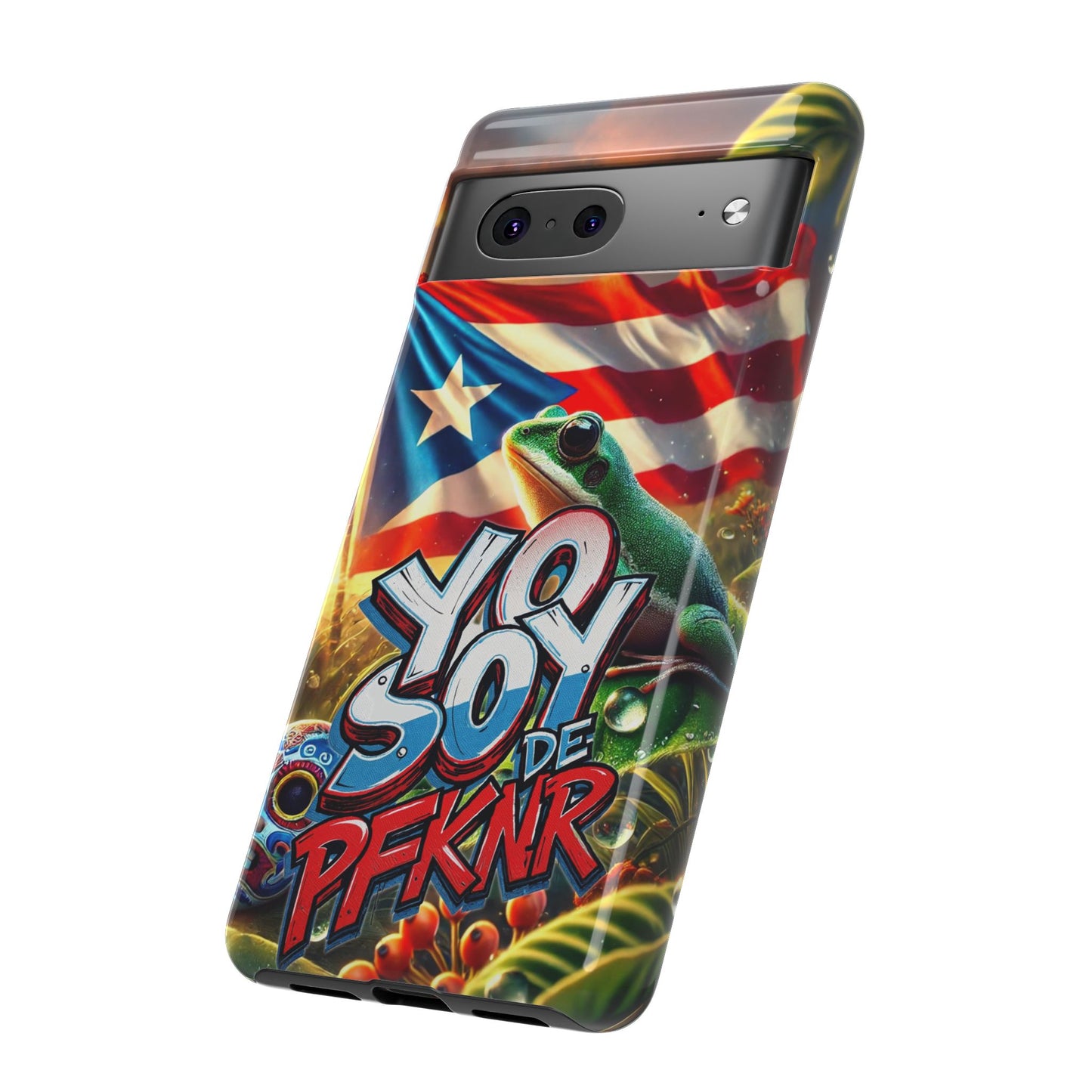 YO SOY DE PFKNR, Puerto Rican Pride Phone Case | Tough Cases, Tropical Vibe, Gift for Him/Her, Celebrations, Travel Enthusiasts, Eco-Friendly,