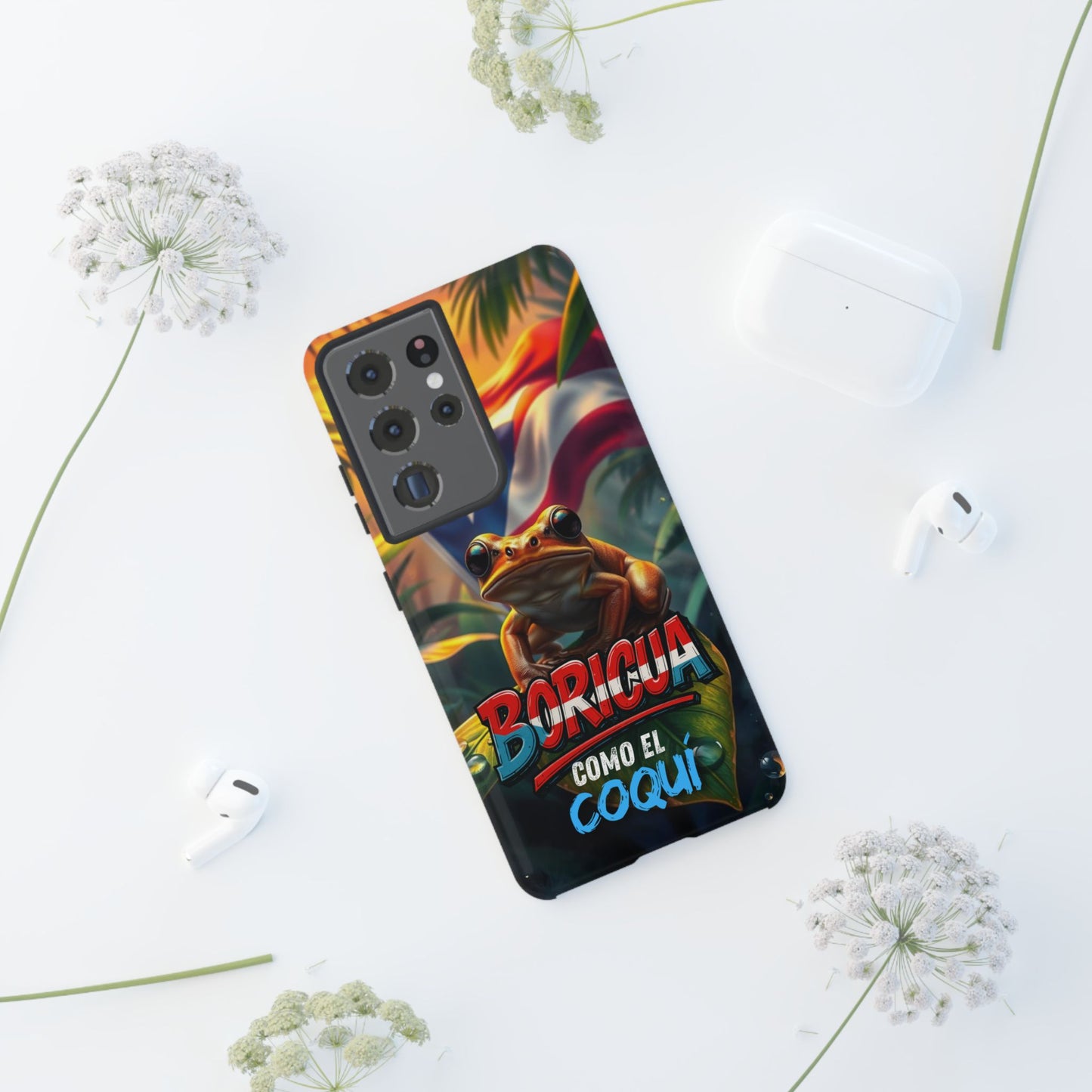 Boricua Coqui Phone Case | Tough Cases | Puerto Rican Pride, Unique Gift, Tropical Vibes, Phone Accessory, Celebration of Culture