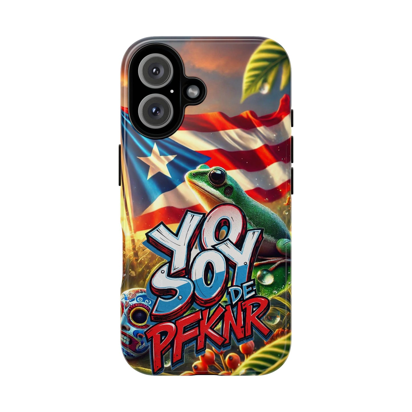 YO SOY DE PFKNR, Puerto Rican Pride Phone Case | Tough Cases, Tropical Vibe, Gift for Him/Her, Celebrations, Travel Enthusiasts, Eco-Friendly,