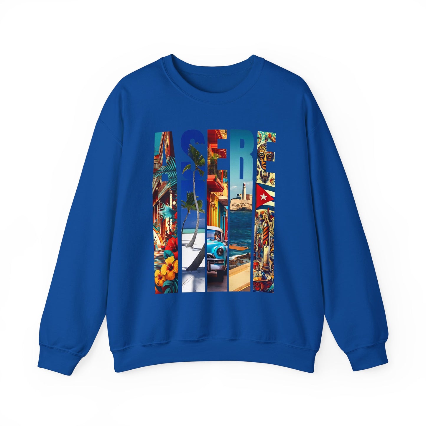 CUBAN CULTURE, ASEREU, nisex Heavy Blend™ Crewneck Sweatshirt, ASERE QUE BOLA, LA PALABRA MAS ESCUCHADA DE UN CUBANO, ASERE