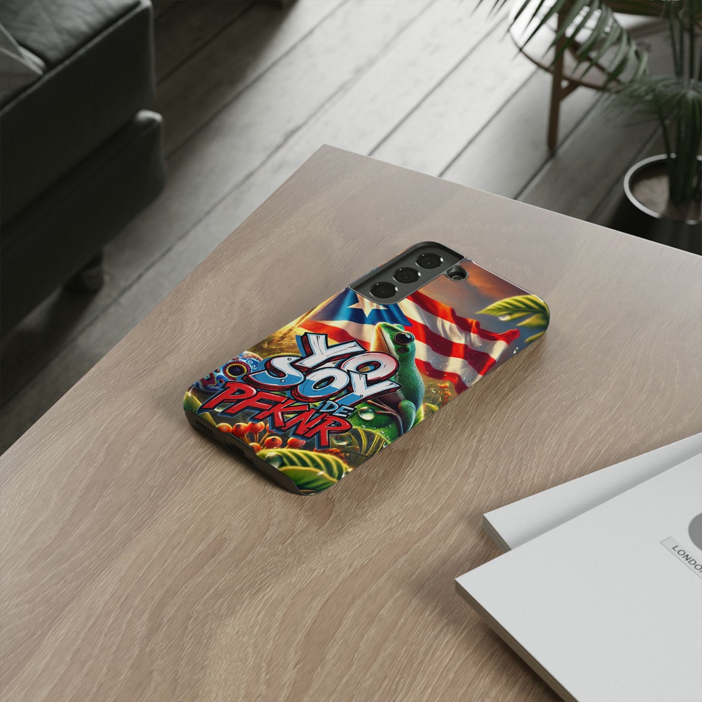 YO SOY DE PFKNR, Puerto Rican Pride Phone Case | Tough Cases, Tropical Vibe, Gift for Him/Her, Celebrations, Travel Enthusiasts, Eco-Friendly,