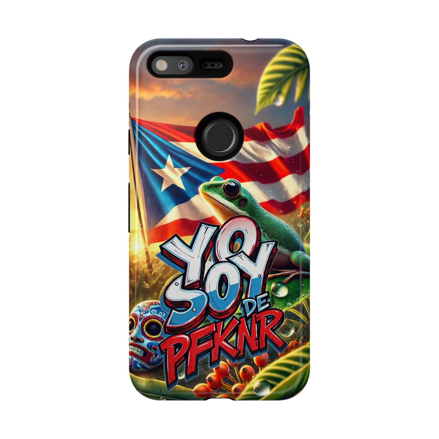 YO SOY DE PFKNR, Puerto Rican Pride Phone Case | Tough Cases, Tropical Vibe, Gift for Him/Her, Celebrations, Travel Enthusiasts, Eco-Friendly,