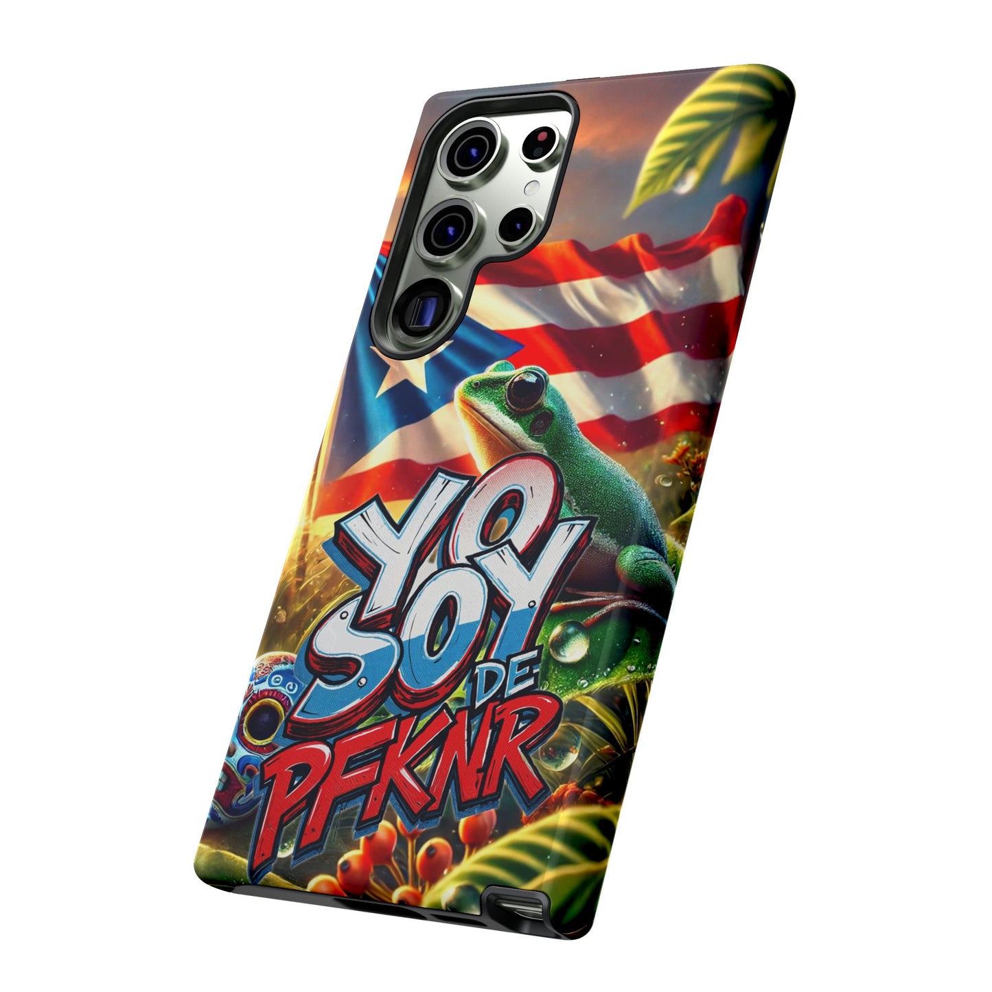 YO SOY DE PFKNR, Puerto Rican Pride Phone Case | Tough Cases, Tropical Vibe, Gift for Him/Her, Celebrations, Travel Enthusiasts, Eco-Friendly,