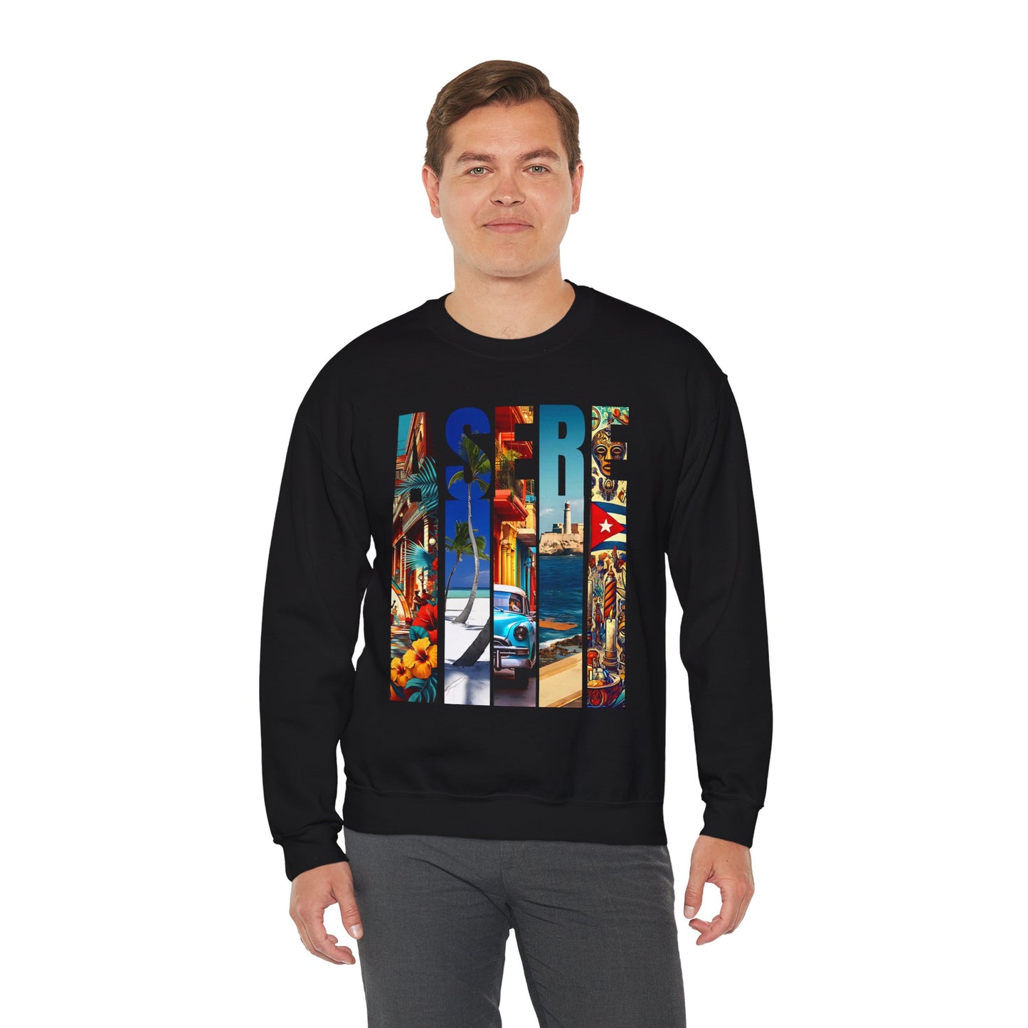 CUBAN CULTURE, ASEREU, nisex Heavy Blend™ Crewneck Sweatshirt, ASERE QUE BOLA, LA PALABRA MAS ESCUCHADA DE UN CUBANO, ASERE