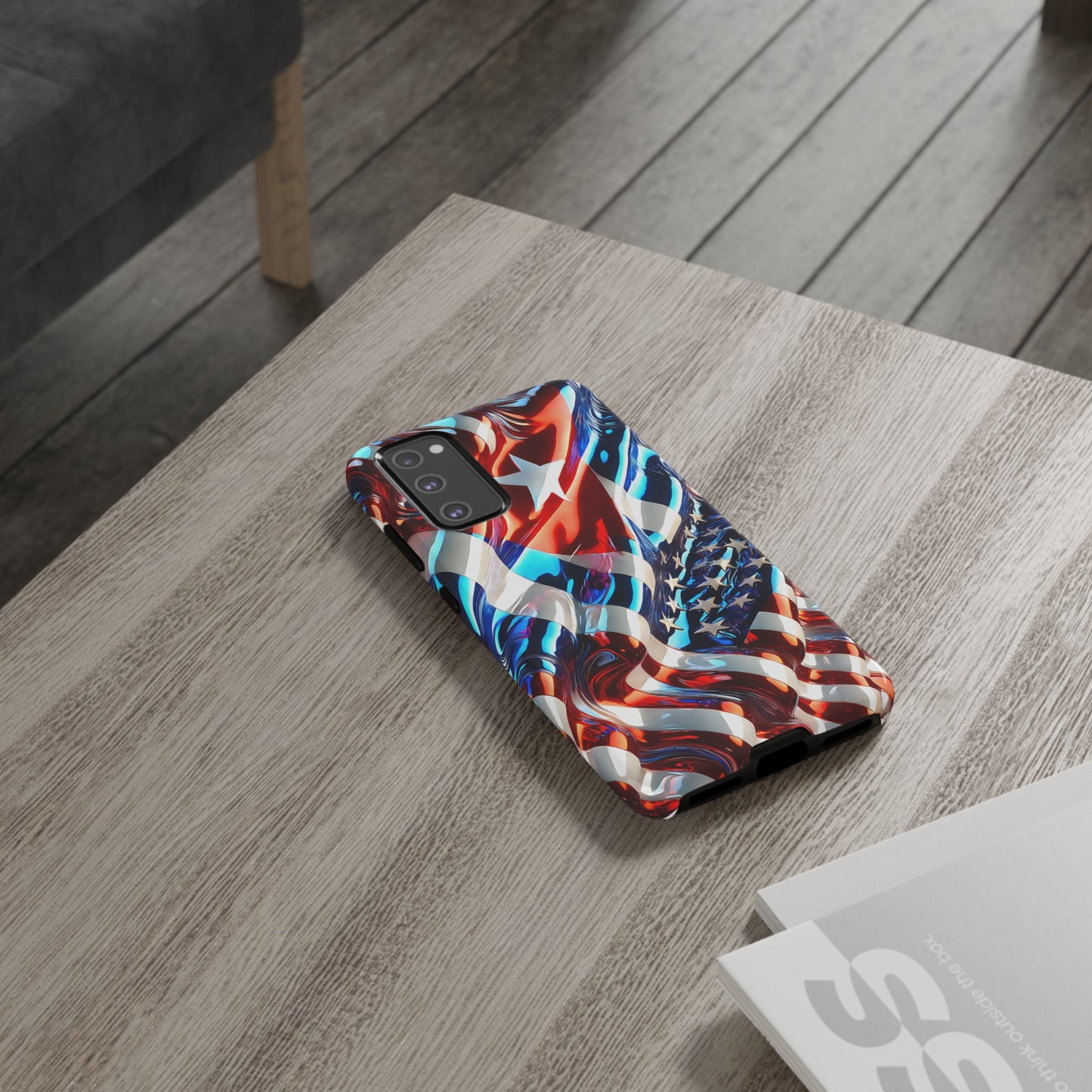 FUNDA PARA TELEFONO BANDERA DE CUBA Y ESTADOS UNIDOS, BRILLO CALIDADI, ASERE