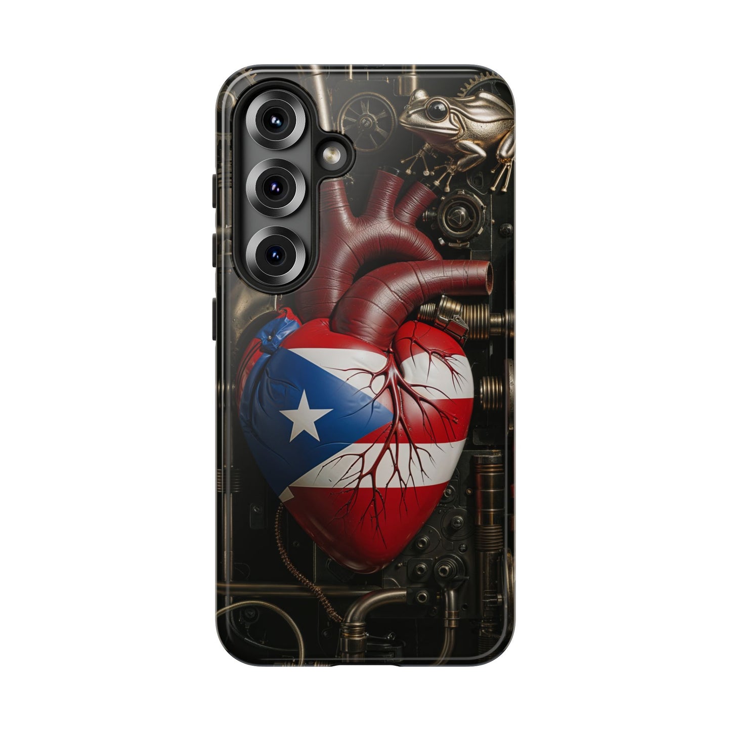 Artistic Phone Case CORAZON DE PUERTO RICO, Tough Cases for Music Lovers, Unique Accessories for Gifts, Heart and Puerto Rican Pride, Stylish Phone Covers