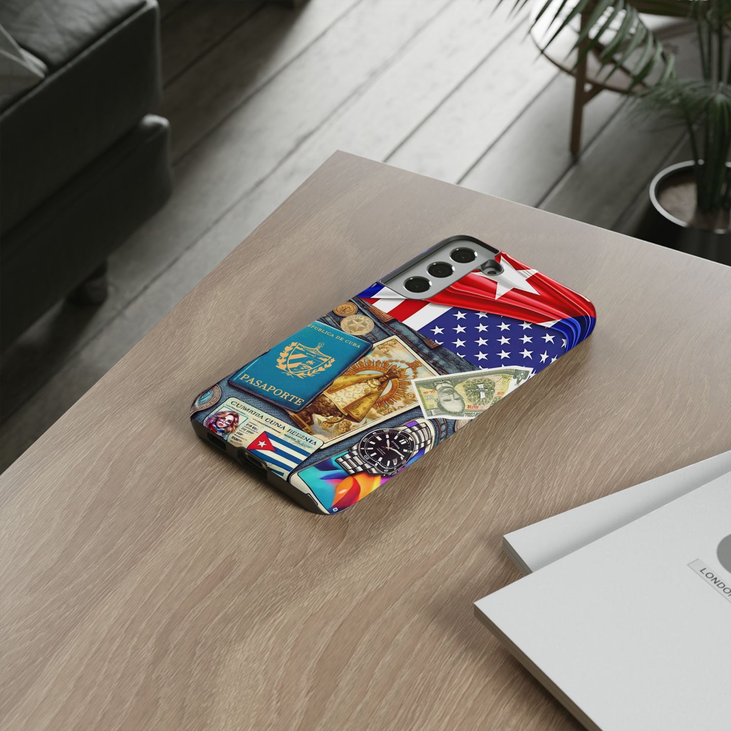 FUNDA PARA TELEFONO, IPHONE, SAMSUNG, MIKAELA, CUBA, CULTURA CUBANA, BANDERA DE CUBA