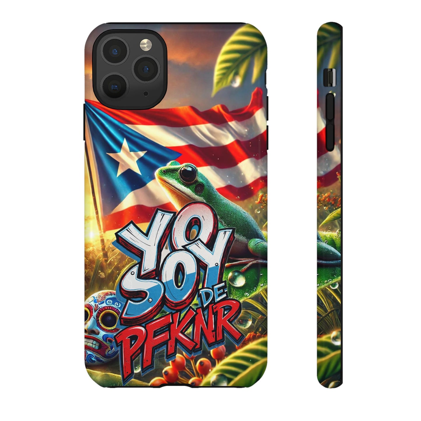 YO SOY DE PFKNR, Puerto Rican Pride Phone Case | Tough Cases, Tropical Vibe, Gift for Him/Her, Celebrations, Travel Enthusiasts, Eco-Friendly,